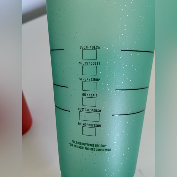 Starbucks set of 4 reusable 2020 Holiday Sparkle Iced cold drinking Cups Only - Picture 10 of 10